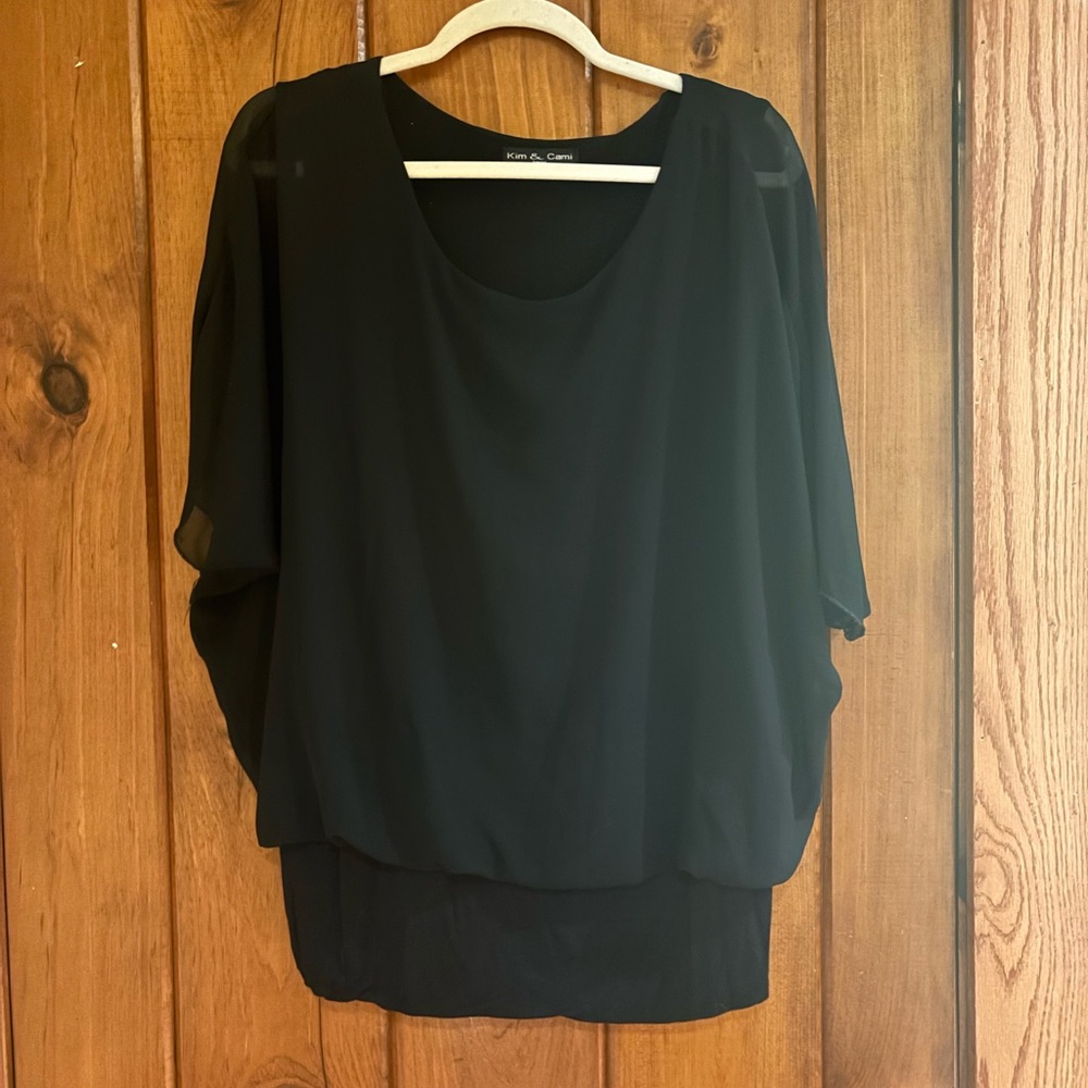 Kim & Cami Black Blouse